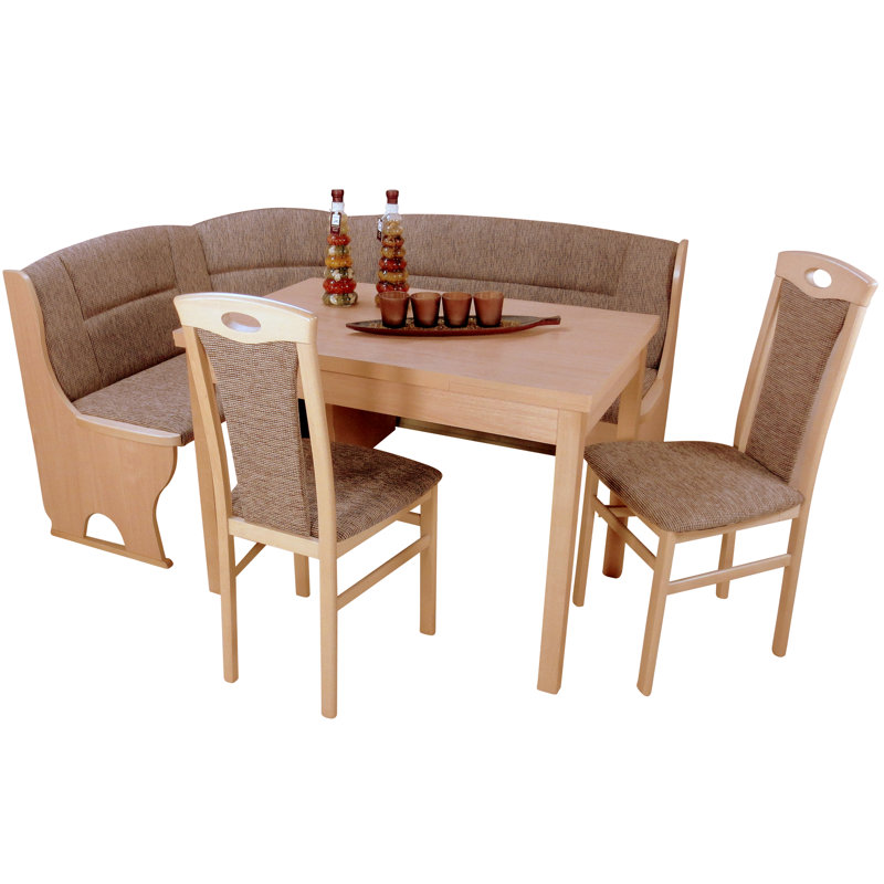 Sommerallee Eckbankgruppe mit ausziehbarem Tisch, 2 Stühlen und einer